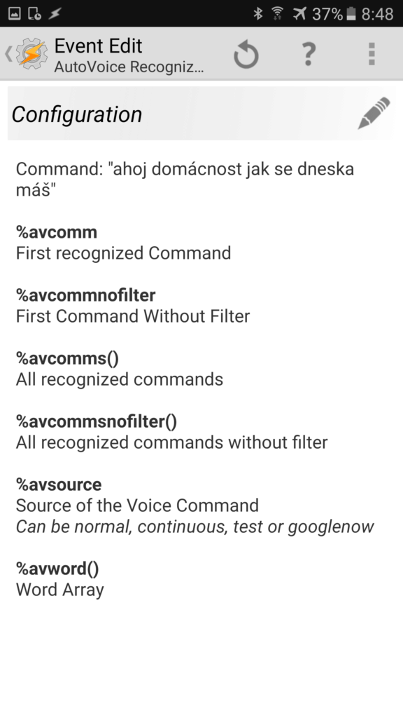 Chytra domacnost hlasovy vystup profil 8