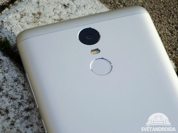 Xiaomi Redmi Note 3 - konstrukce, čtečka otisků prstů