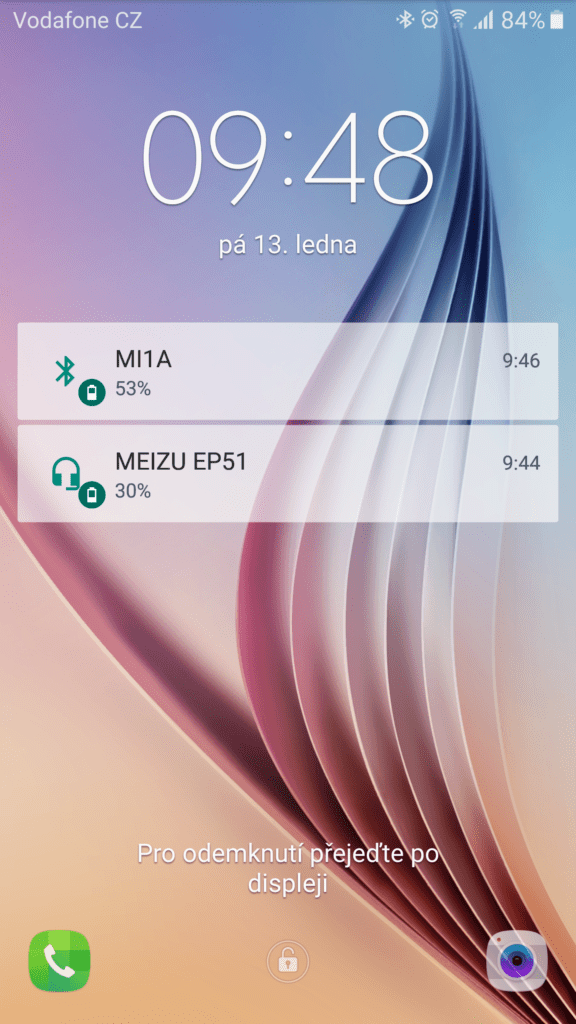 Baton stav baterie bluetooth android 3
