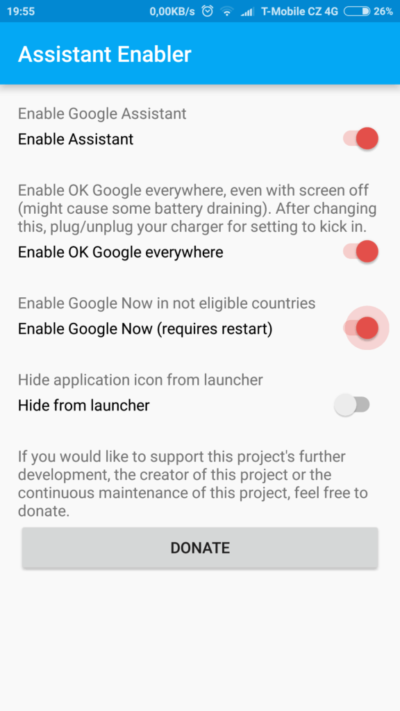 Google Assistant CZ 1