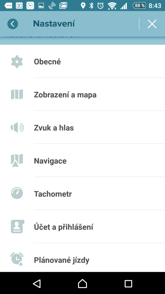 Nastavení Waze