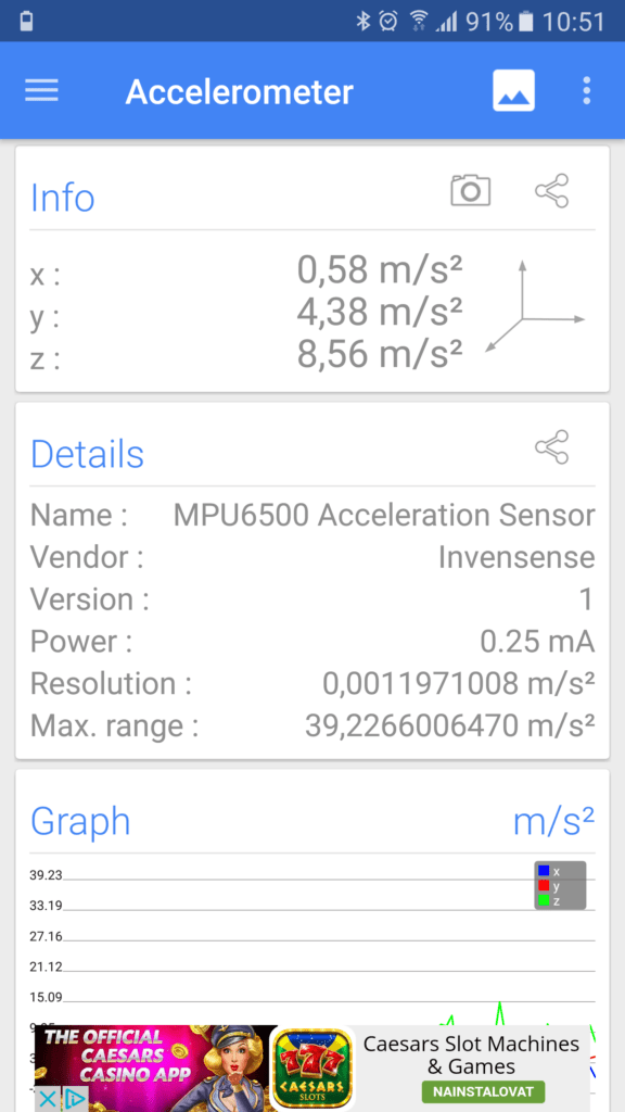 Sensors Multitool aplikace senzory 1