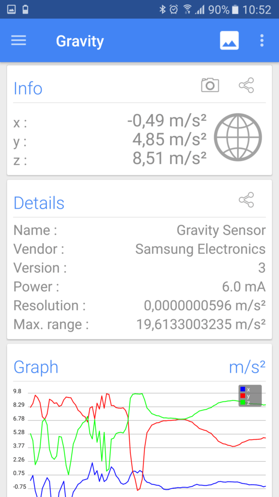Sensors Multitool aplikace senzory 6