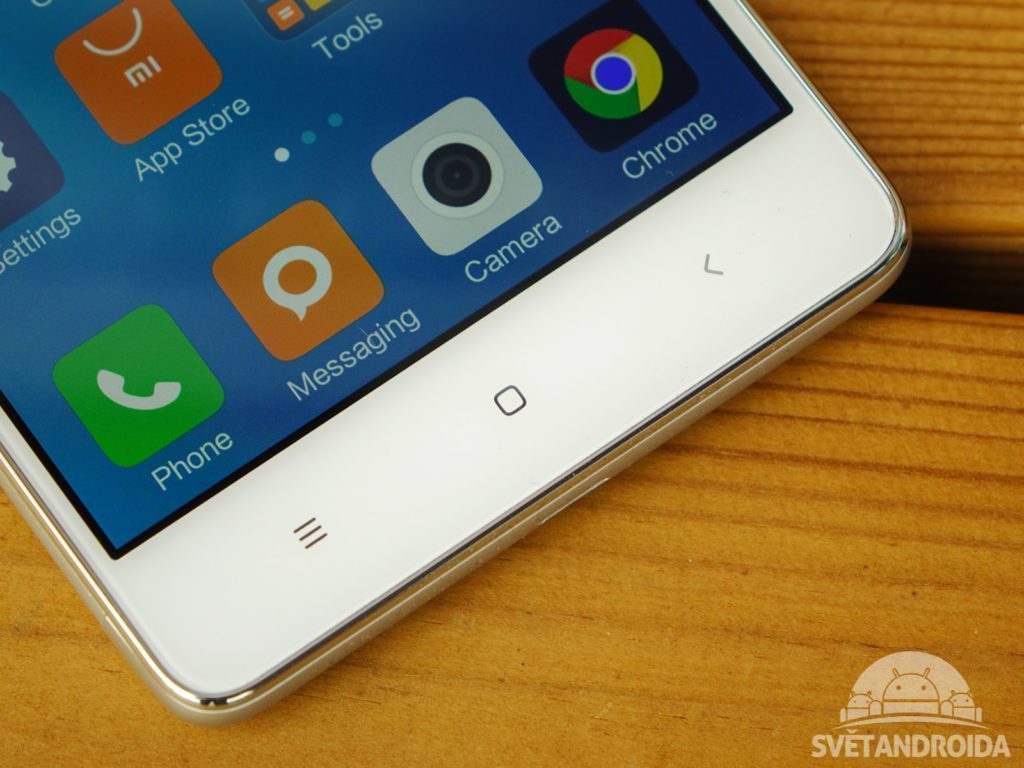 Xiaomi Redmi 3 konstrukce senzorová tlačítka