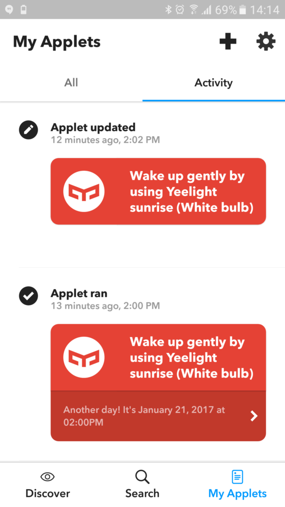 Xiaomi Yeelight LED IFTTT 1