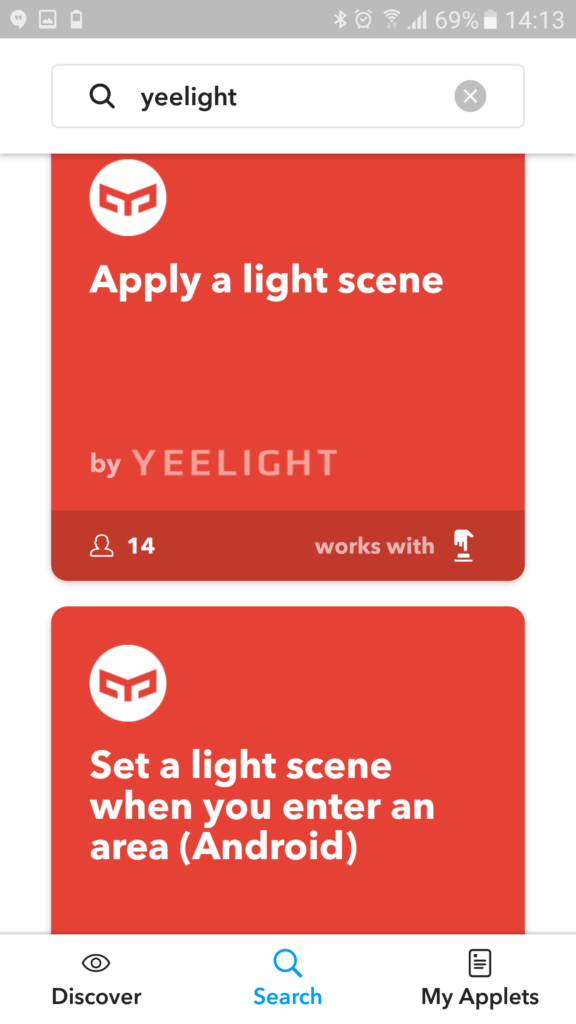Xiaomi Yeelight LED IFTTT 4