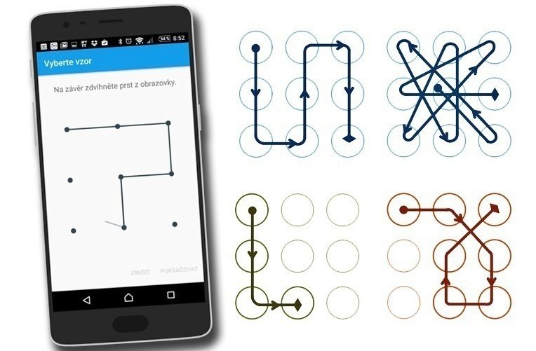 odemykani telefonu gestem i