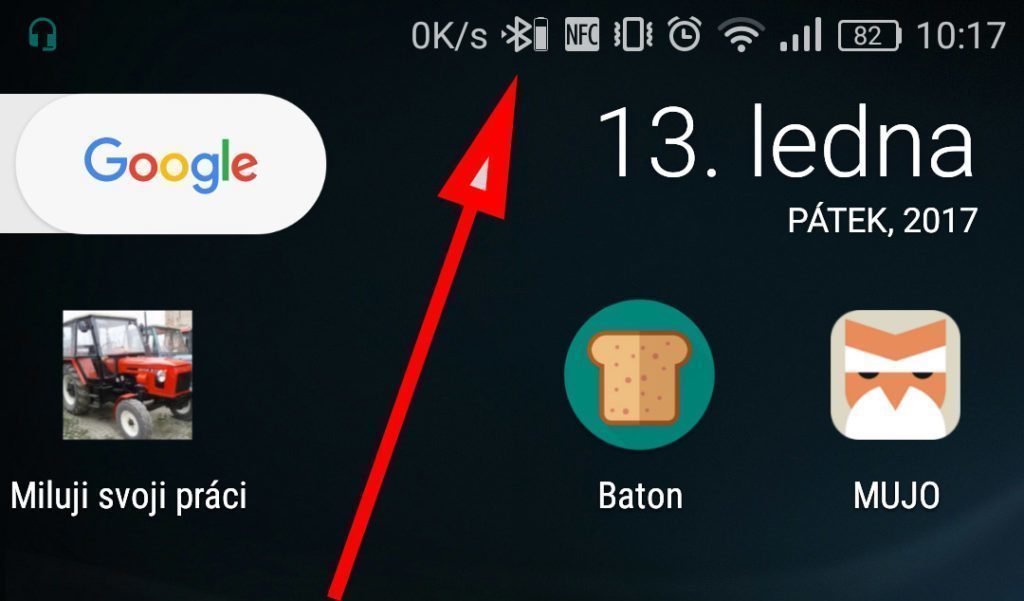 stav baterie bluetooth zarizeni baton 2
