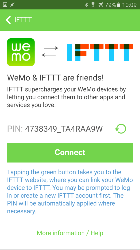 wemo belkin parovani ifttt 3