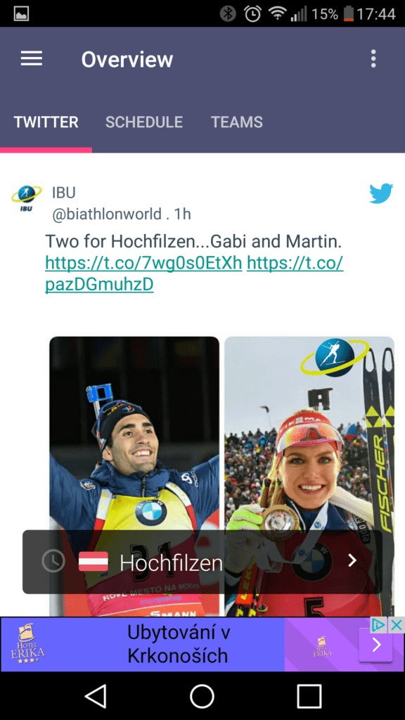 Biatlon aplikace