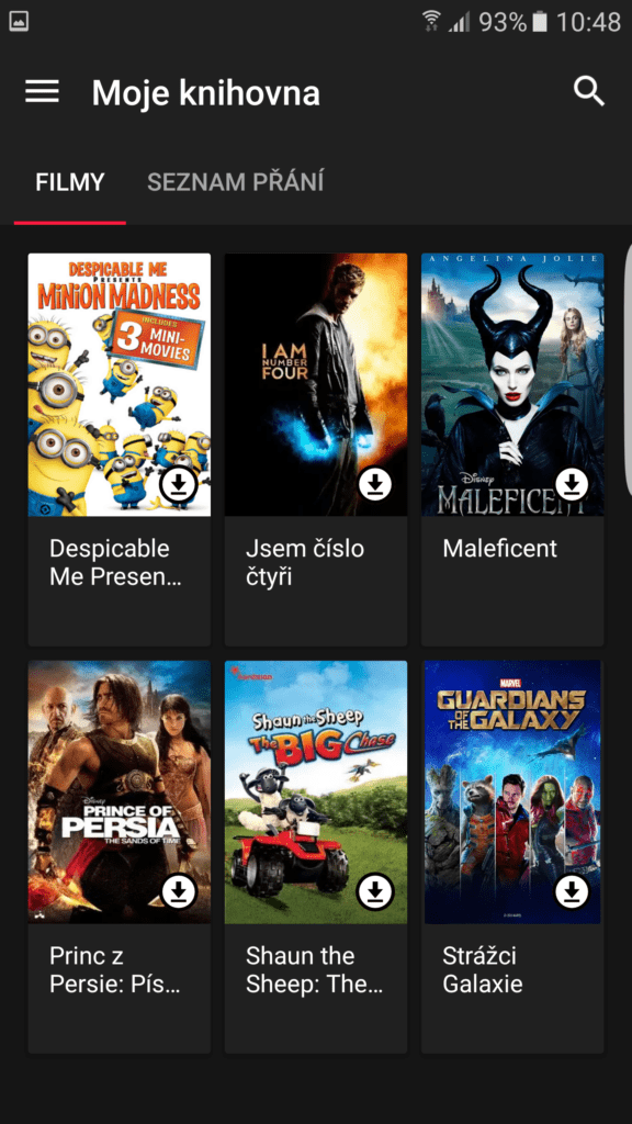 Google Play Movies tmavé téma 3