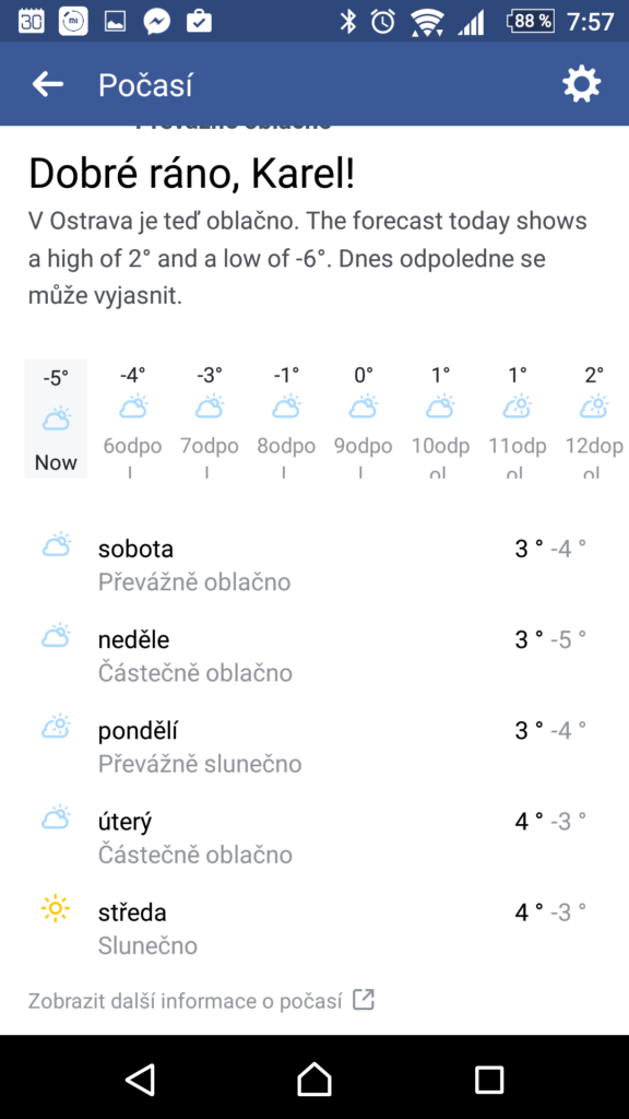 Pětidenní předpověď