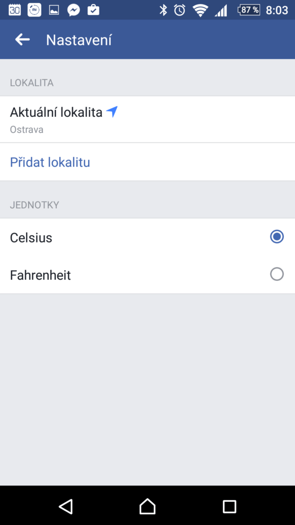 Možnosti nastavení