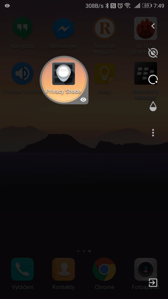 BlackBerry Privacy Shade 6