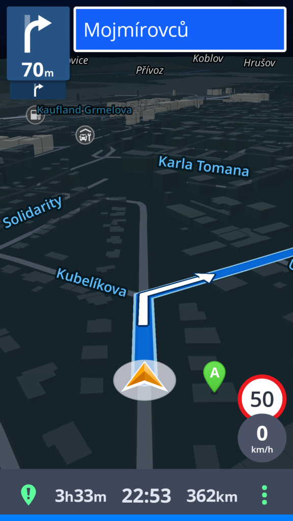 Sygic GPS Navigace a Mapy Třetí nejlepší navigace pro Android