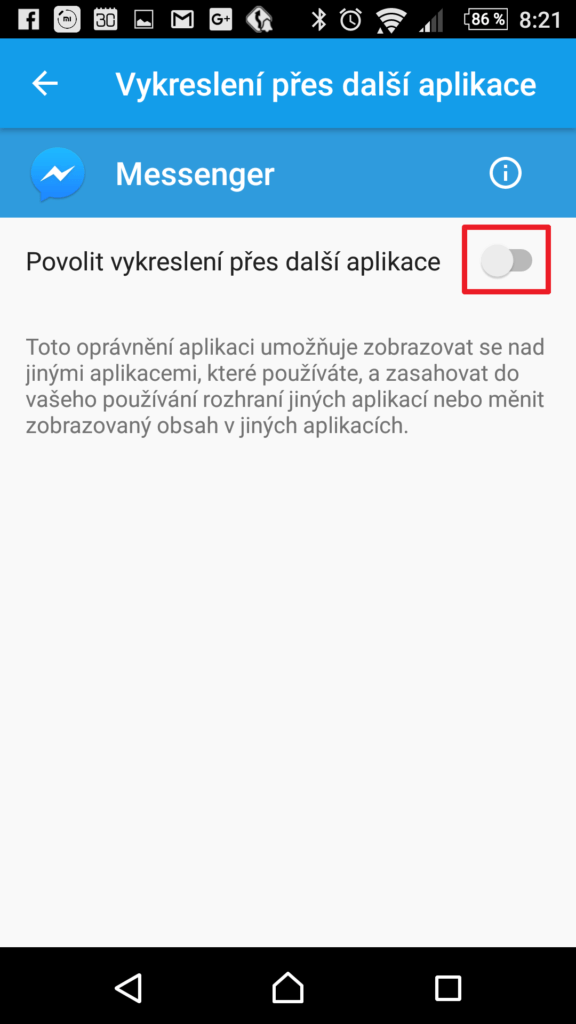 Oprávnění je zakázané