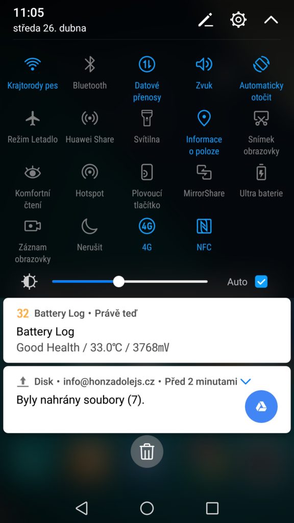 Honor 8 Pro system notifikacni lista 2