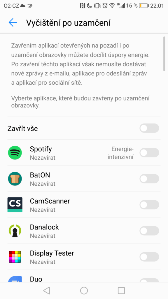 Honor 8 Pro vydrz baterie nastaveni 3