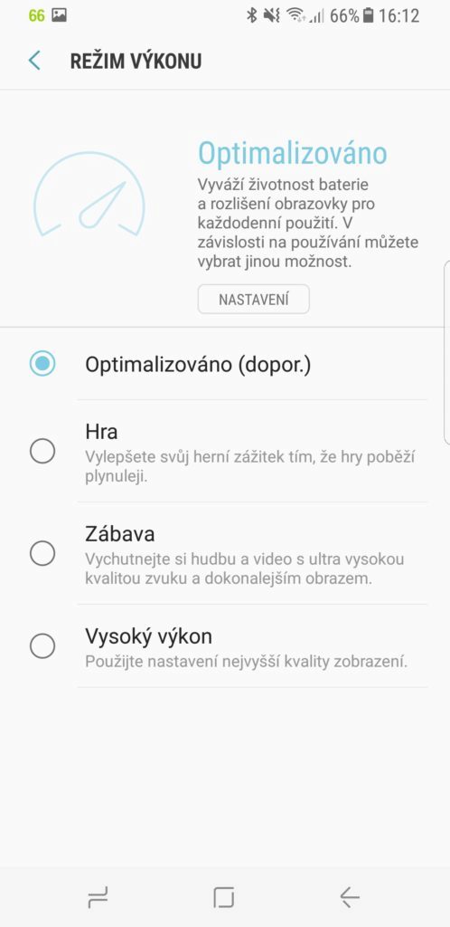 Samsung Galaxy S8 parametry recenze systém baterie nastavení výkon