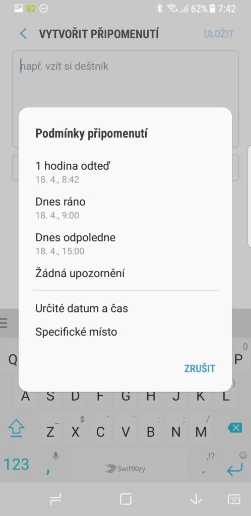 Samsung Galaxy S8 recenze Bixby upomínka nastavení