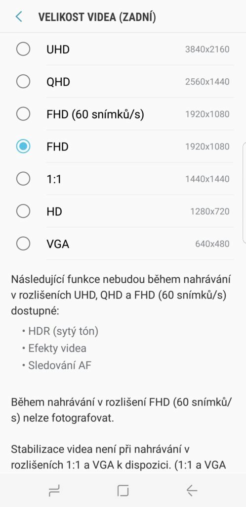 Samsung S8 recenze fotoaparát aplikace