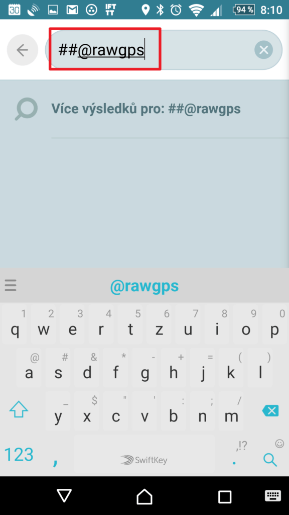 Zadejte řetězec ##@rawgps