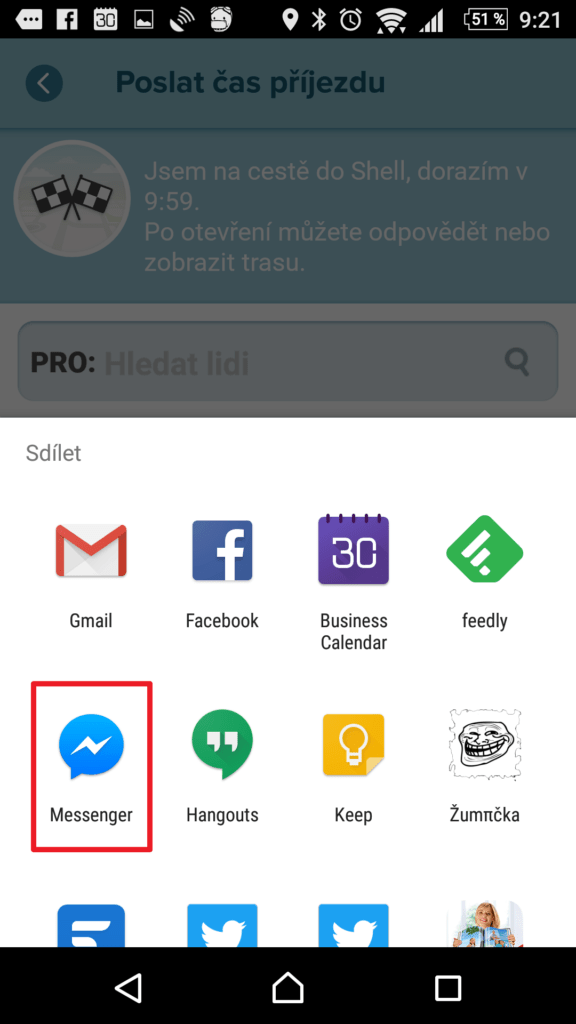 Vyberte aplikaci