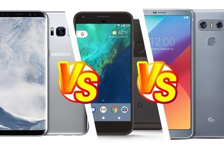 test Samsung Galaxy S8 vs LG G6 vs Google Pixel