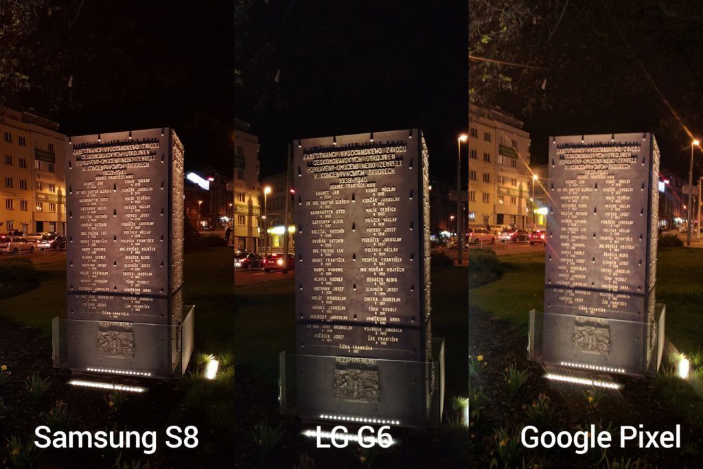 porovnani foto s8 vs G6 vs Pixel 3