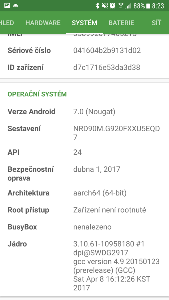 Aplikace DevCheck 14