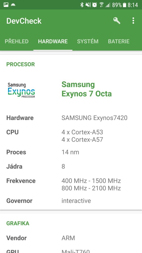 Aplikace DevCheck 4