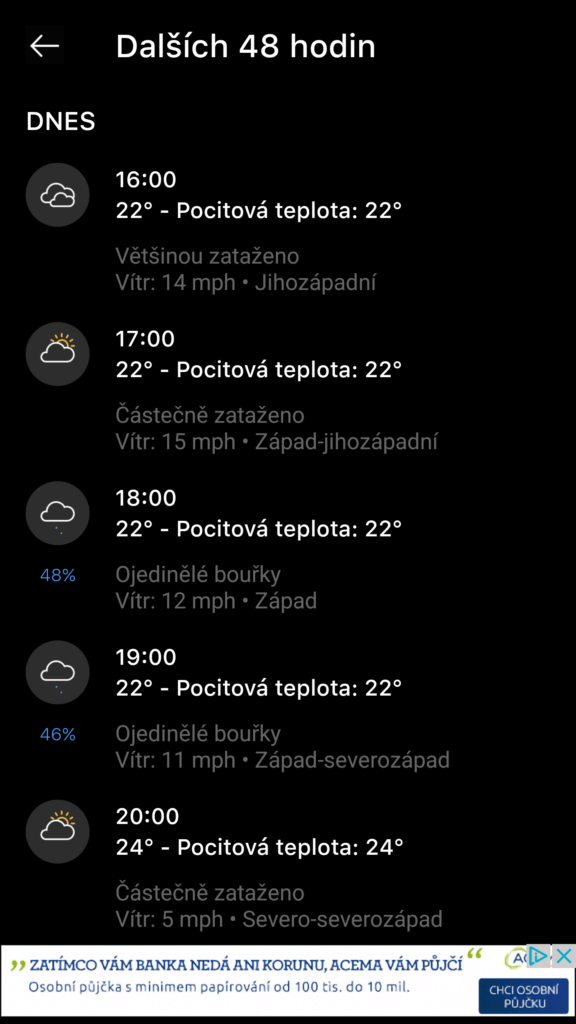 Aplikace Today Weather 13