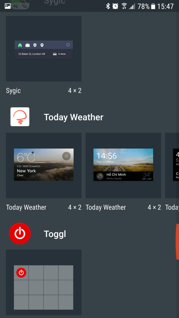 Aplikace Today Weather 15