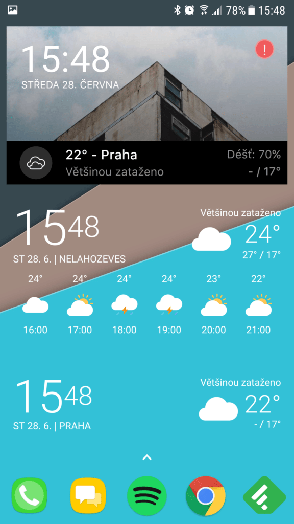 Aplikace Today Weather 17