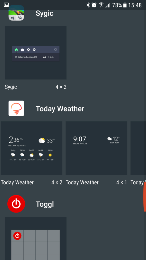 Aplikace Today Weather 18