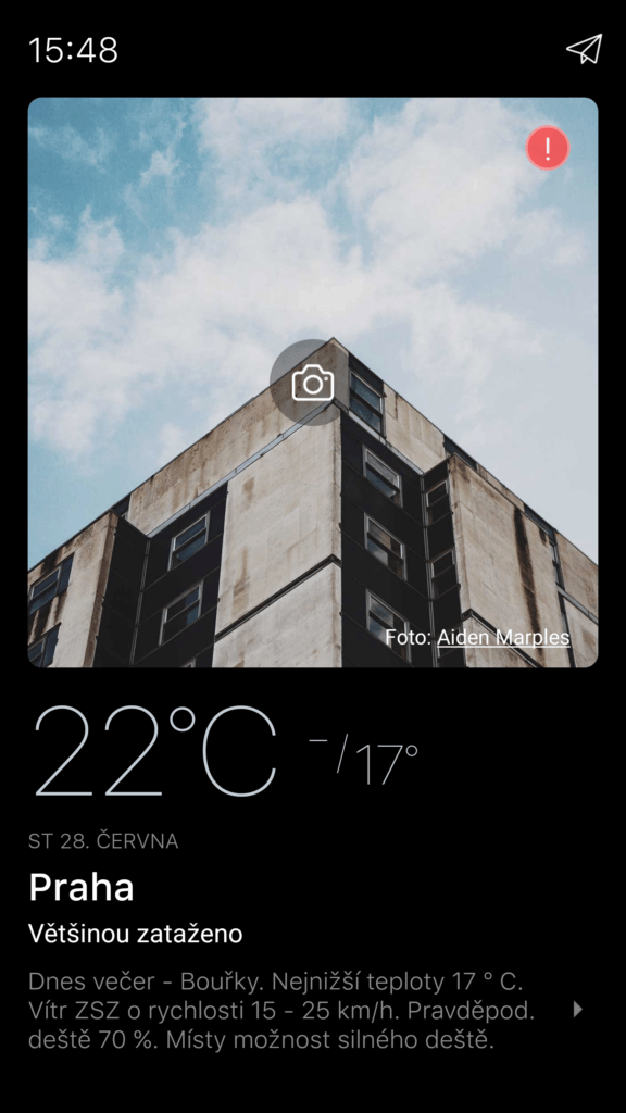 Aplikace Today Weather 19