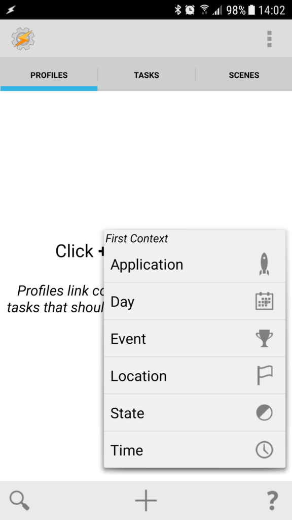 Automatizace Tasker rezim cteni 1