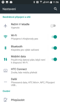 HTC 10 ukázka systému s rozhraním Sense 6