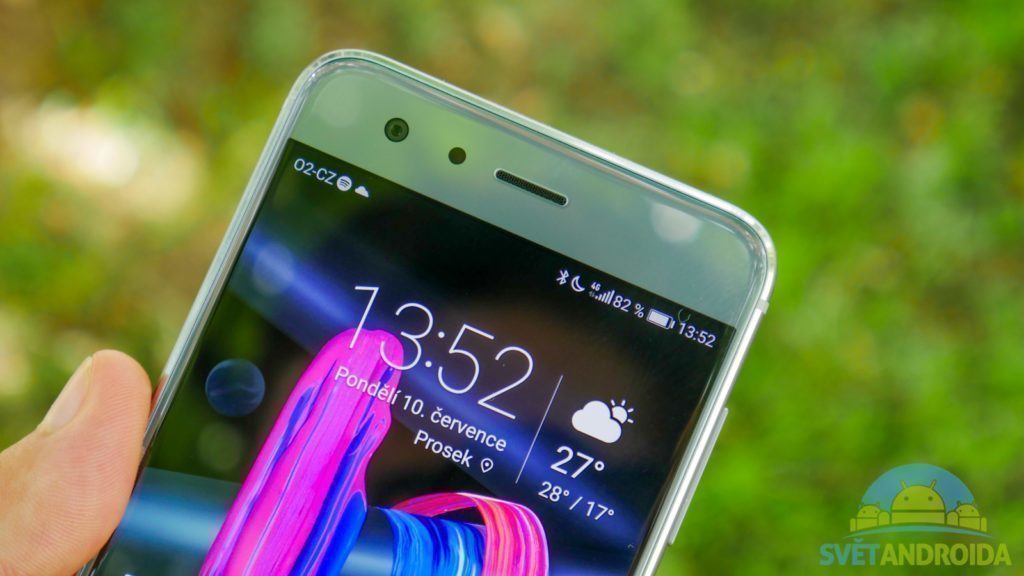 Honor 9 konstrukce predni strana horni cast