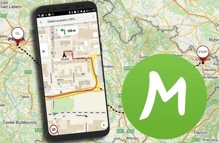 Mapy.cz s offline navigací