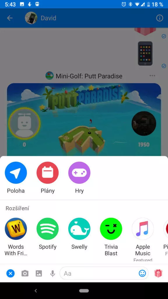 facebook messenger skryte funkce sdileni polohy