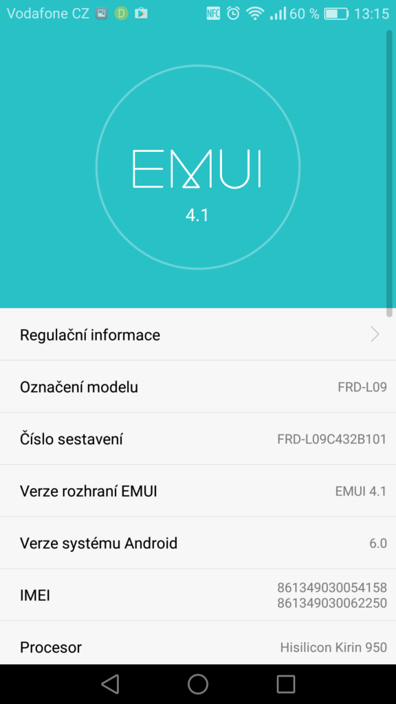 Honor 8 system Android EMUI 7
