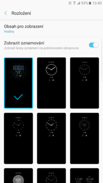 Samsung Galaxy Note 7 displej always on 2
