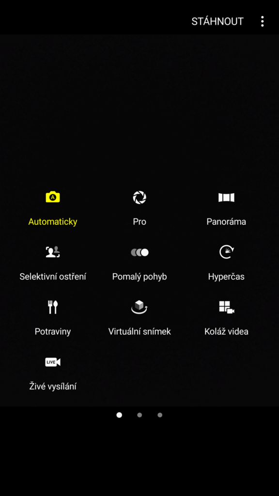 Samsung Galaxy Note7 system Android aplikace fotoaparatu 3