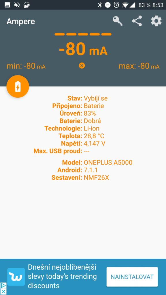 nenabiji telefon aplikace Ampere