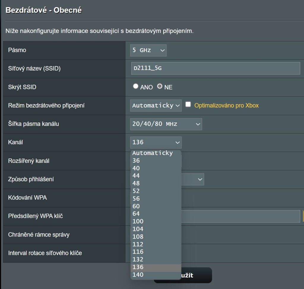 router pásma
