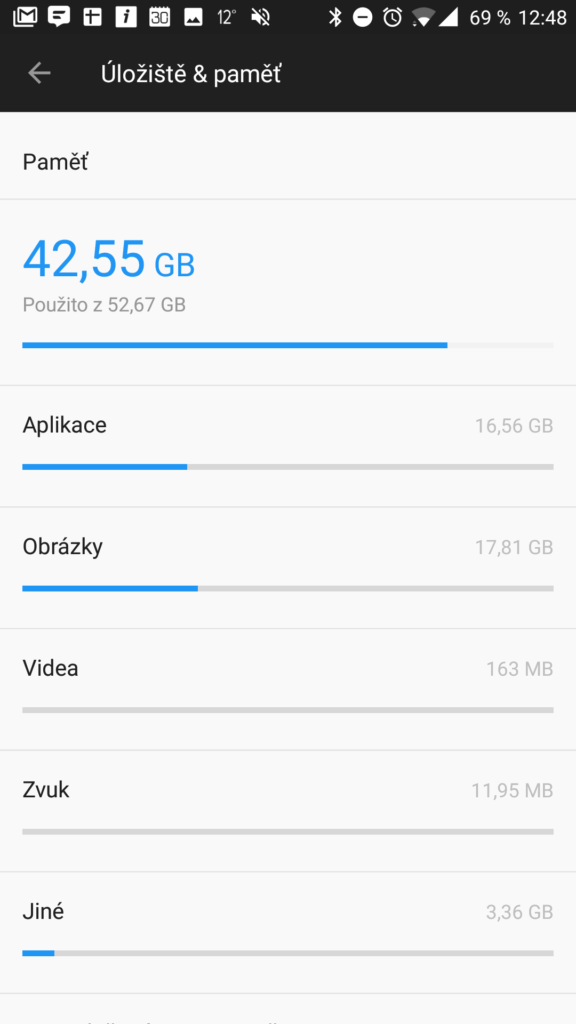 Co v telefonu zabírá nejvíc místa?