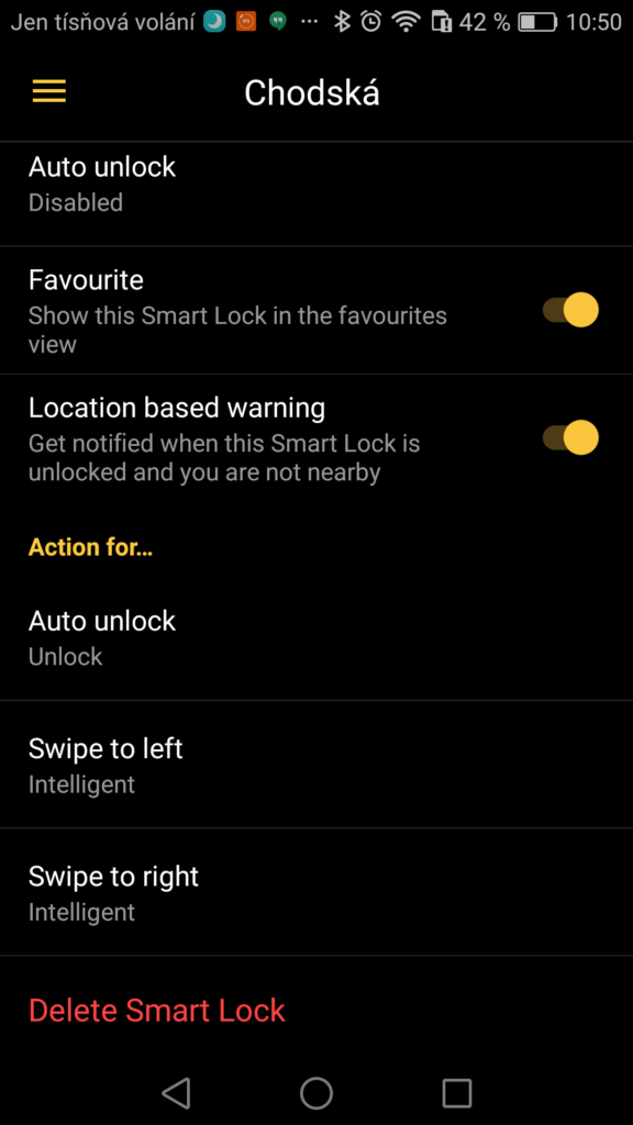 Nuki Smart Lock aplikace funkce 3