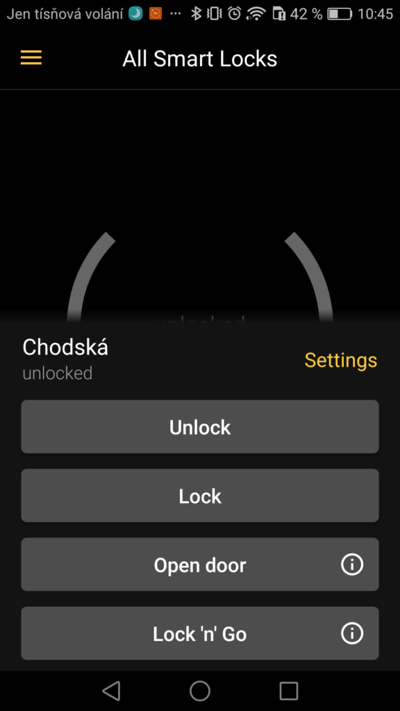 Nuki Smart Lock aplikace ovladani 2