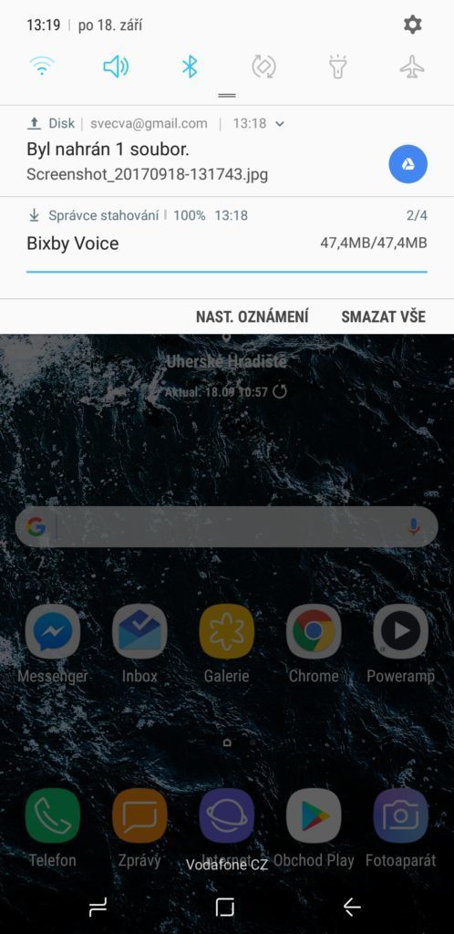Samsung Galaxy Note 8 lišta